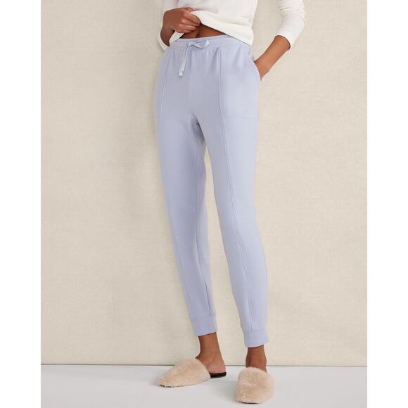 Haven Well Within Fleece Pintuck Jogger Pants Size Medium Lilac Relaxed comfort - Picture 1 of 12